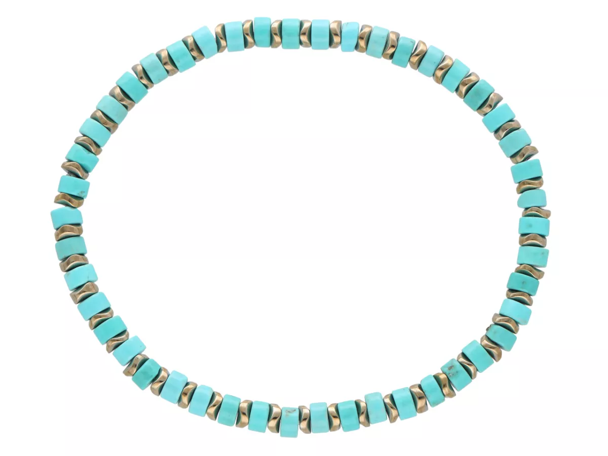 R4U68 BRANSOLETKA TURKUS I HEMATYT