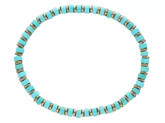 R4U68 BRANSOLETKA TURKUS I HEMATYT