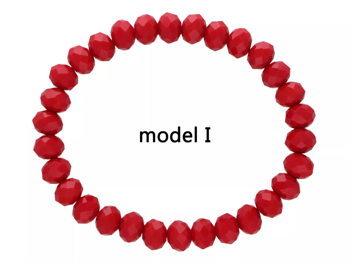 R1P36 BRANSOLETKA KRYSZTAŁKI 8 mm NA GUMCE