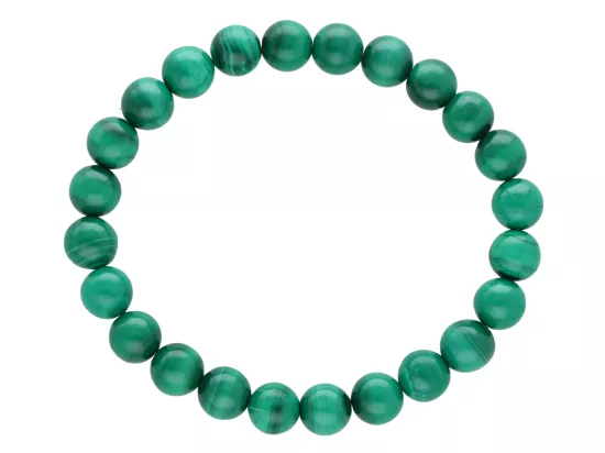 R1X94 BRANSOLETKA MALACHIT LUX KULE 8 mm