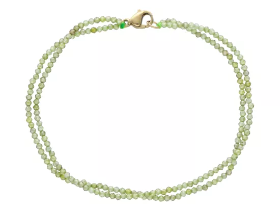 R3G45 BRANSOLETKA SZKLANA CYRKONIA KULE FASETOWANE 2 mm