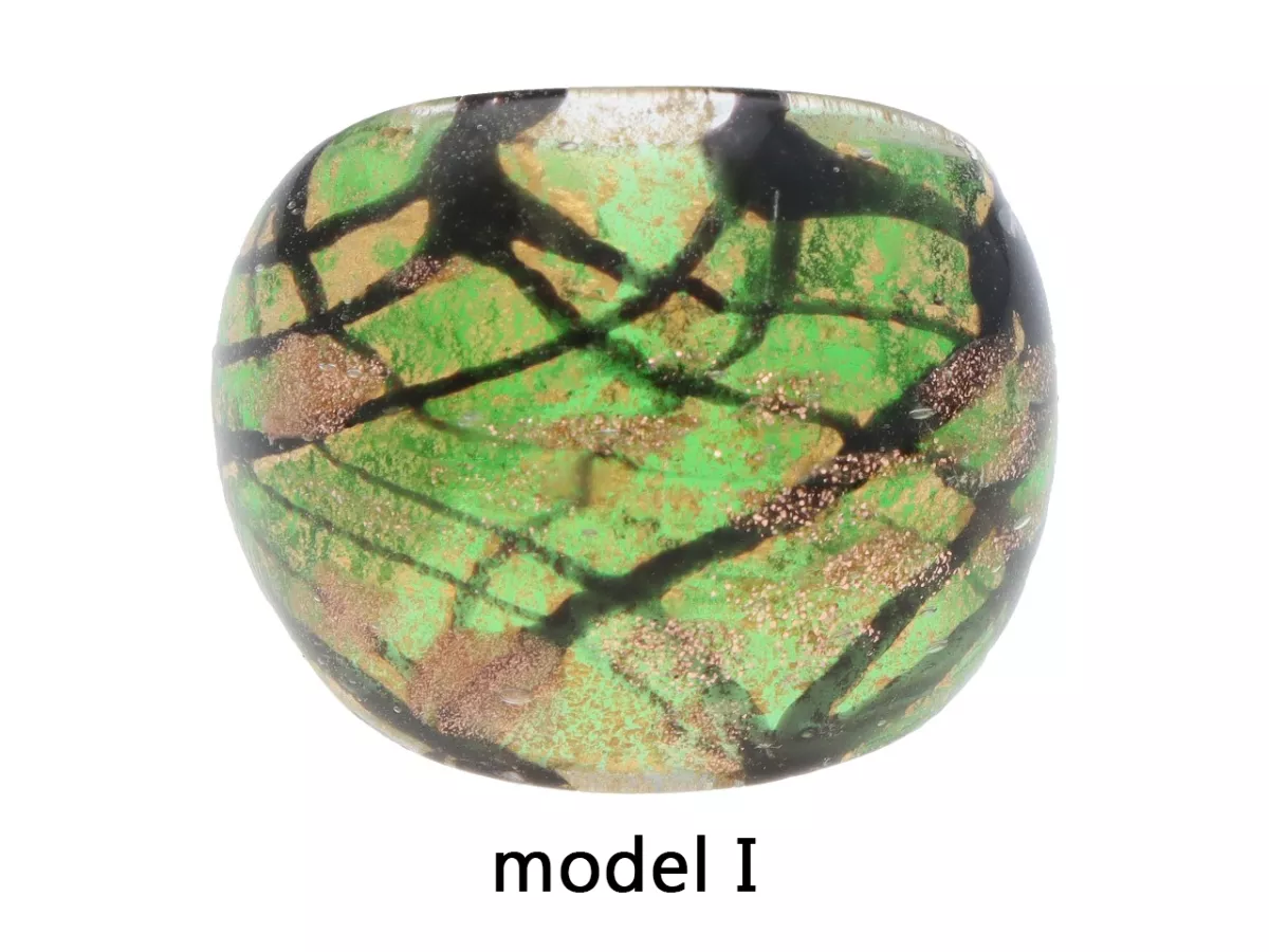 R4L28 PIERŚCIONEK SZKŁO WENECKIE