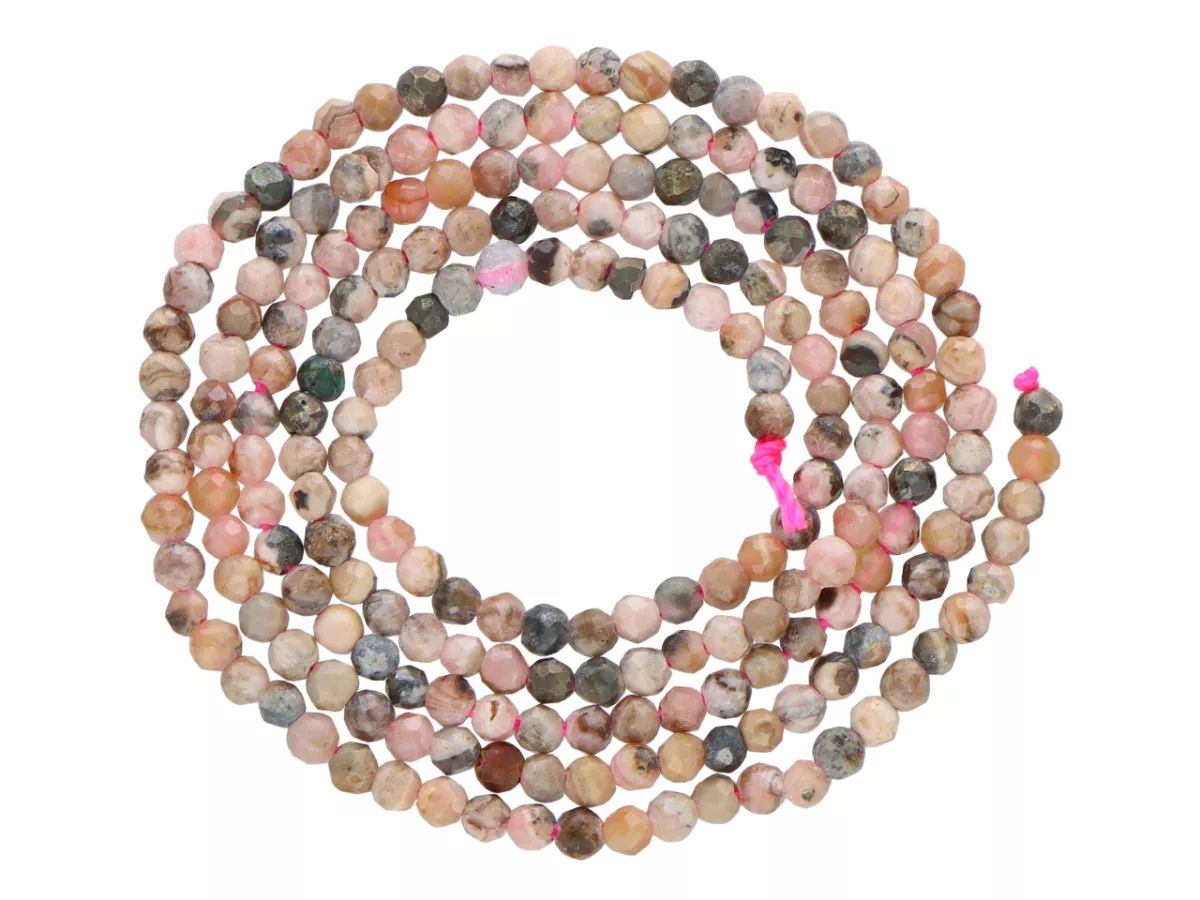 K6U89 RODONIT KULE FASETOWANE 2 mm - 1 SZNUR