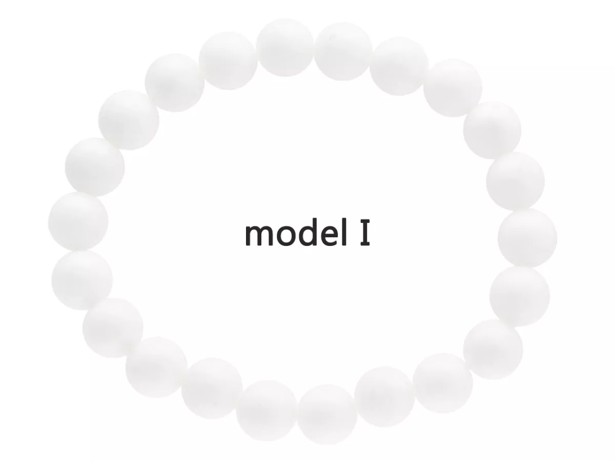 B1W03 BRANSOLETKA AGAT BIAŁY CRYSTAL KULE 8 mm