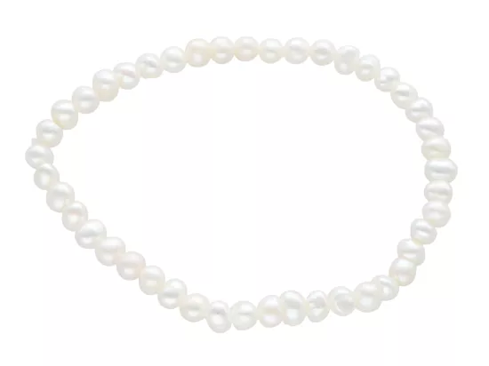 R4B52 BRANSOLETKA PERŁY NATURALNE NA GUMCE