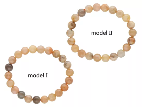 R1E55 BRANSOLETKA KAMIEŃ SŁONECZNY KULE 8 mm