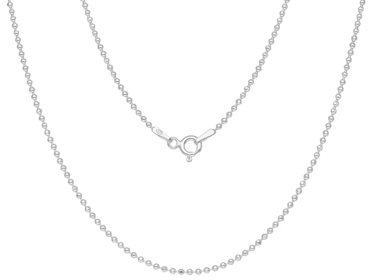 P3A46 ŁAŃCUSZEK KULKOWY 45 cm SREBRO 925