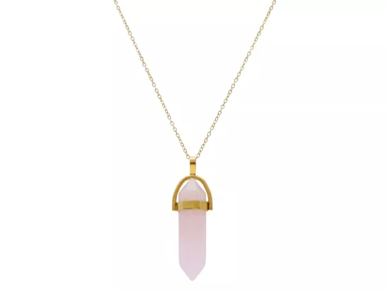 N3H87A NASZYJNIK KWARC RÓŻOWY I STAL CHIRURGICZNA