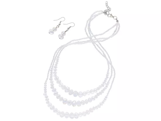 N1M25 NASZYJNIK I KOLCZYKI KRYSZTAŁKI