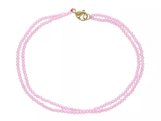 R3G42 BRANSOLETKA SZKLANA CYRKONIA KULE FASETOWANE 2 mm