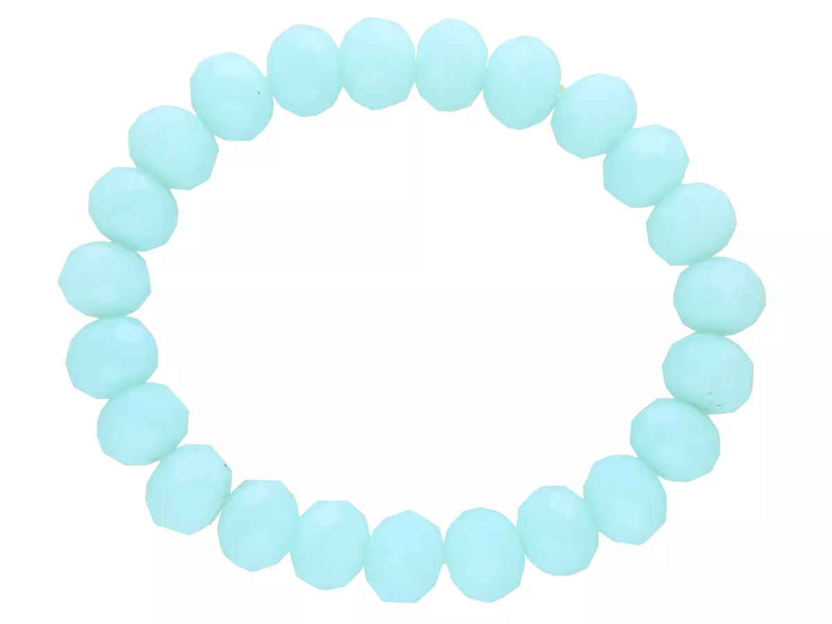 R2T63 BRANSOLETKA KRYSZTAŁKI 10 mm NA GUMCE