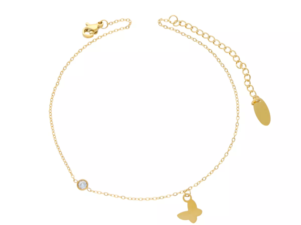 R3N05 BRANSOLETKA NA NOGĘ ZE STALI CHIRURGICZNEJ