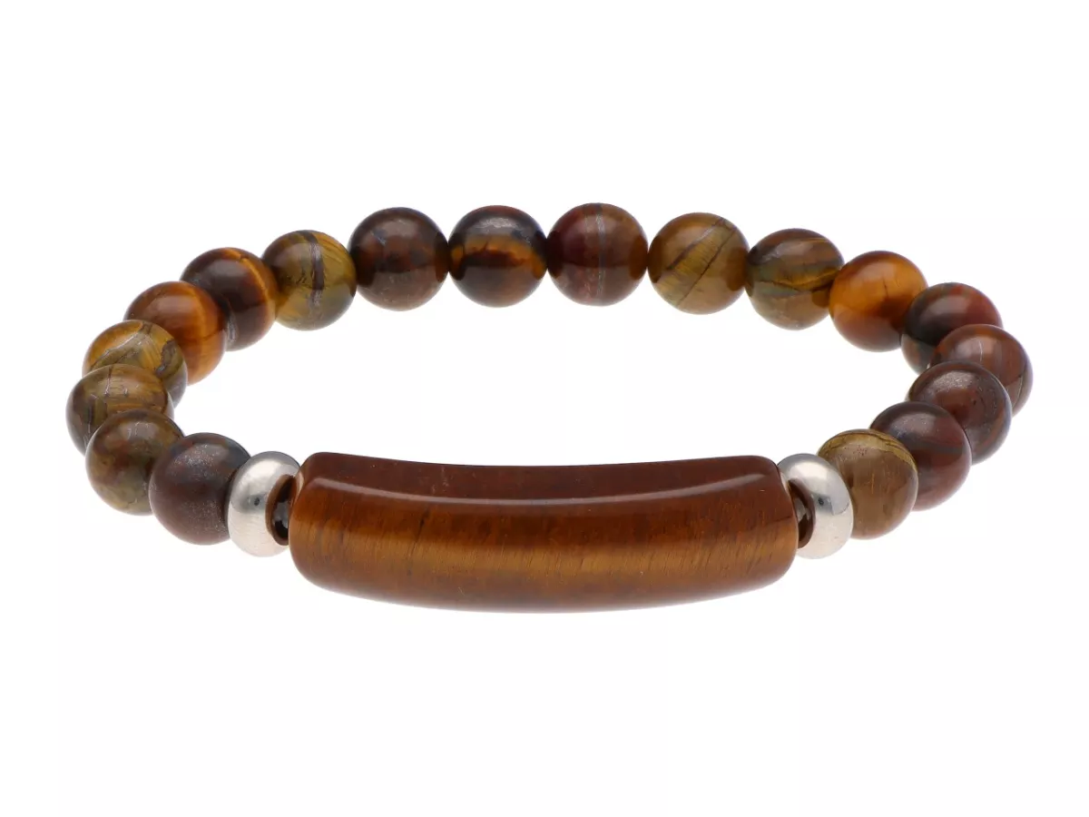 R4T10 BRANSOLETKA TYGRYSIE OKO KULE 8,5 mm