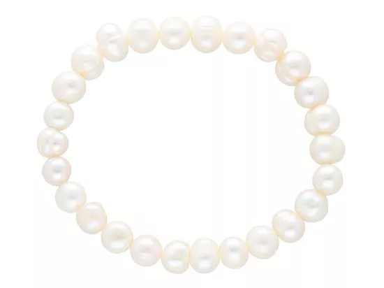 R2R58 BRANSOLETKA PERŁY NATURALNE NA GUMCE