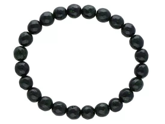 R1W60 BRANSOLETKA SZMARAGD NILU KULE FASTOWANE 7,5 mm