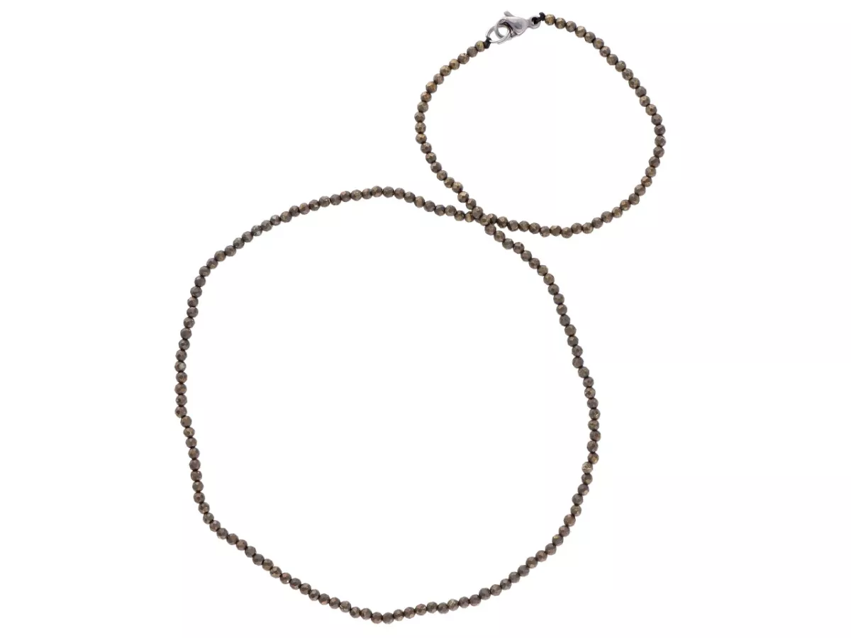 N2P32 NASZYJNIK PIRYT KULE FASETOWANE 2 mm