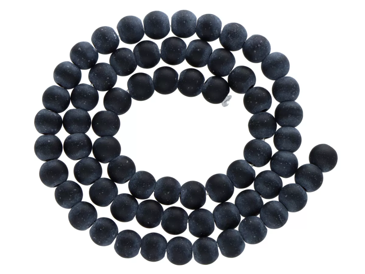 K6Y51 ONYKS KULE MATOWE 6,5 mm - 1 SZNUR