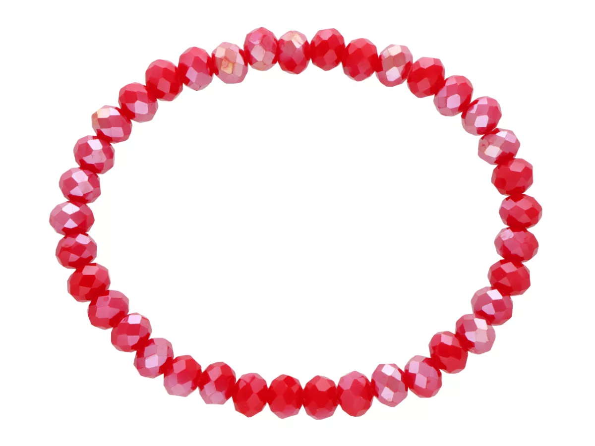 R4D09 BRANSOLETKA KRYSZTAŁKI 6 mm NA GUMCE