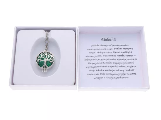 N2X59 NASZYJNIK STAL CHIRURGICZNA - MALACHIT