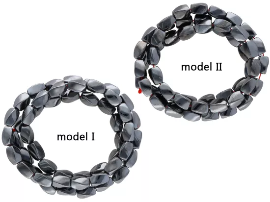 K6A81 HEMATYT ŁEZKI SKRĘCANE 5/8 mm - 1 SZNUR