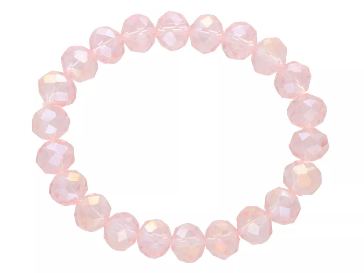 R1D54 BRANSOLETKA KRYSZTAŁKI 10 mm NA GUMCE