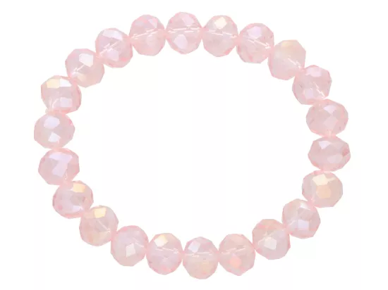 R1D54 BRANSOLETKA KRYSZTAŁKI 10 mm NA GUMCE