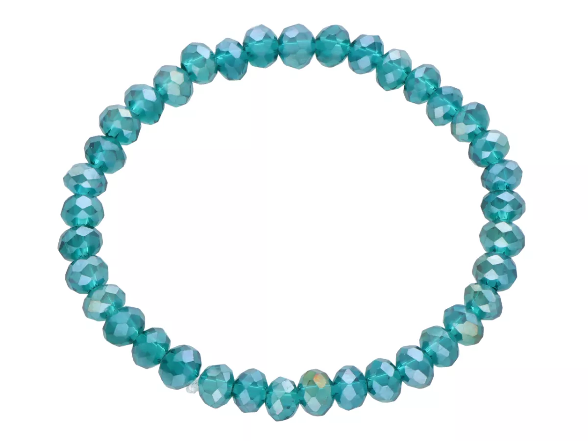 R4F99 BRANSOLETKA KRYSZTAŁKI 6 mm NA GUMCE