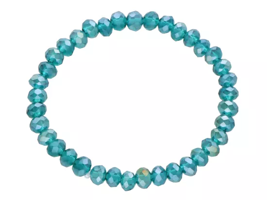 R4F99 BRANSOLETKA KRYSZTAŁKI 6 mm NA GUMCE