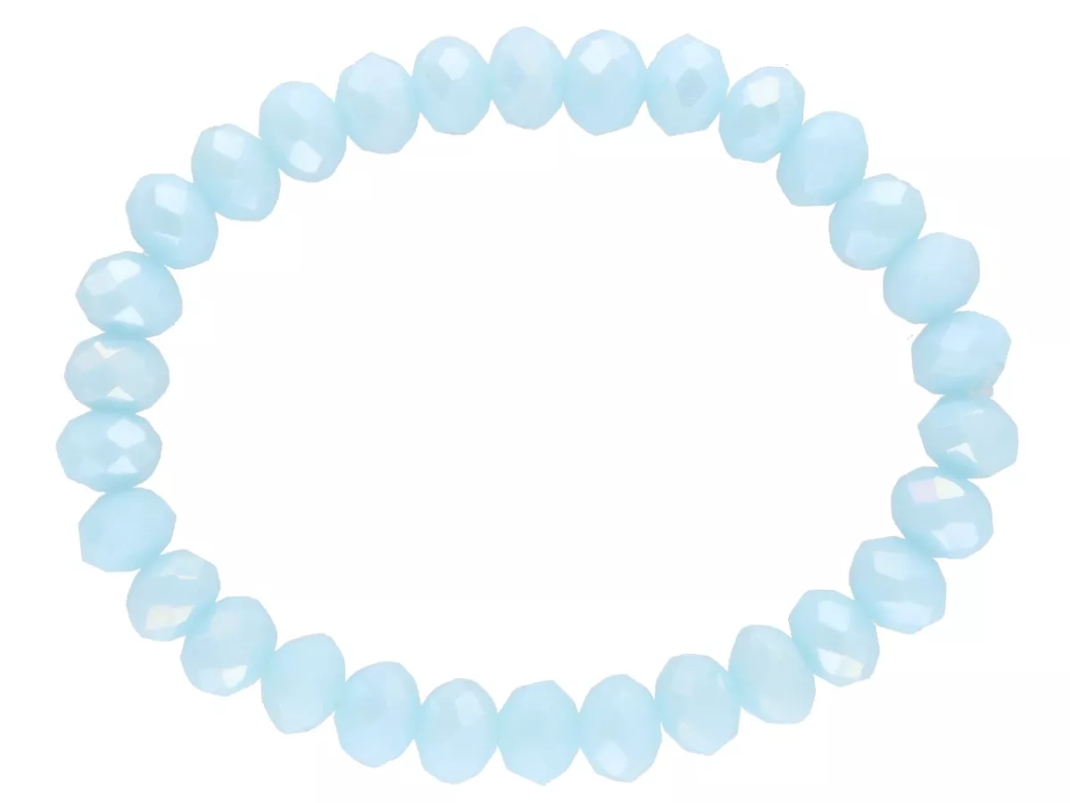 R1P27 BRANSOLETKA KRYSZTAŁKI 8 mm NA GUMCE