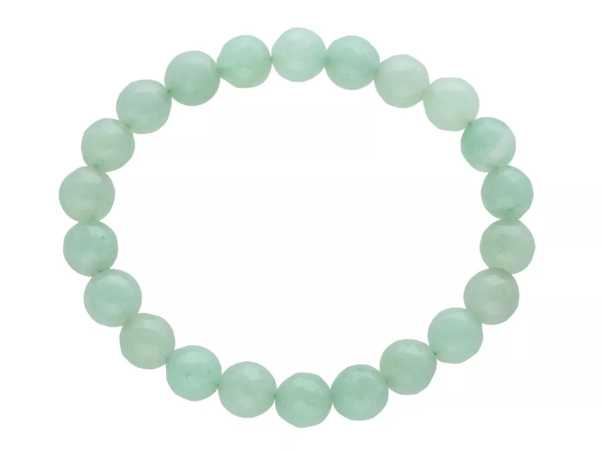 R2M49 BRANSOLETKA NEFRYT KULE FASETOWANE 8 mm