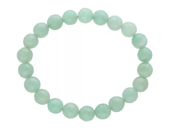 R2M49 BRANSOLETKA NEFRYT KULE FASETOWANE 8 mm