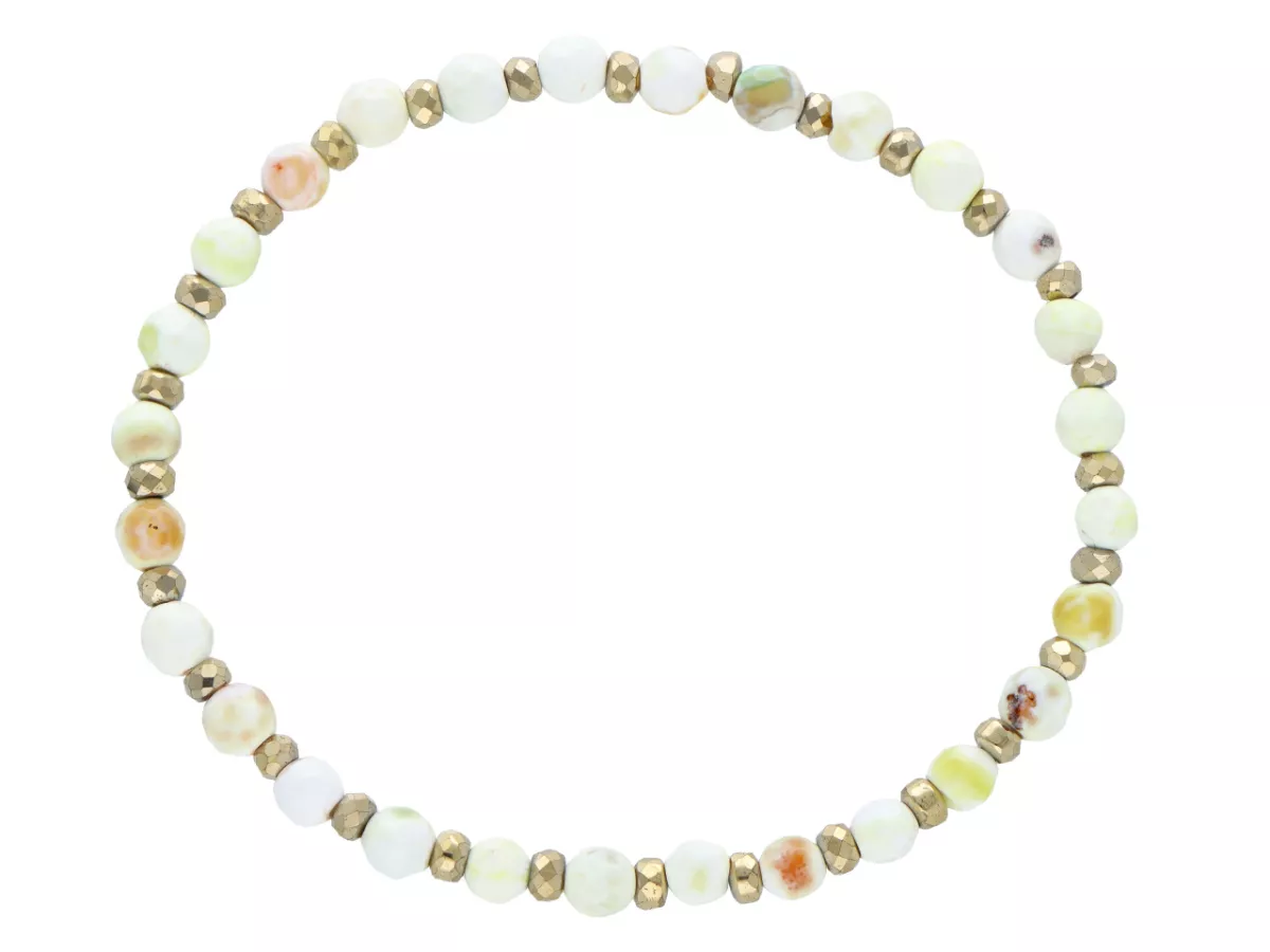 R5A98 BRANSOLETKA AGAT I HEMATYT