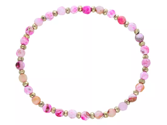 R5B11 BRANSOLETKA AGAT I HEMATYT