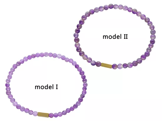 R4L49 BRANSOLETKA AMETYST KULE 4 mm