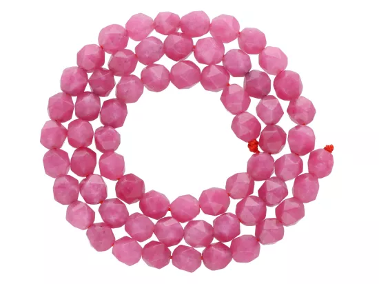 K6W15 RODONIT CZERWONY DIAMENTOWY FASETOWANY KULE 6 mm - 1 SZNUR