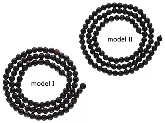 K6W90 AGAT CZARNY KULE FASETOWANE 4 mm - 1 SZNUR