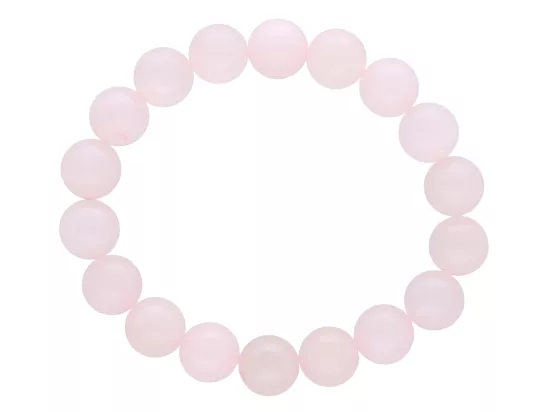R2S46 BRANSOLETKA KWARC RÓŻOWY KULE 10,5 mm