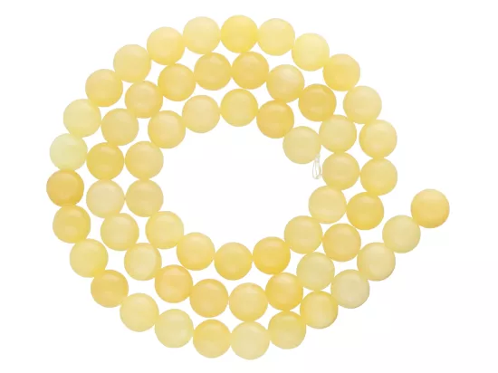 K6D65 NEFRYT BURSZTYNOWY KULE 6 mm - 1 SZNUR