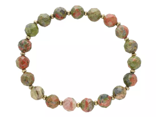 R5B94 BRANSOLETKA UNAKIT I HEMATYT