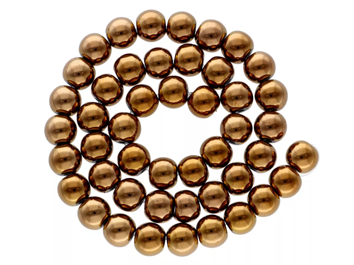 K6O14 HEMATYT KULE 9,5 mm - 1 SZNUR