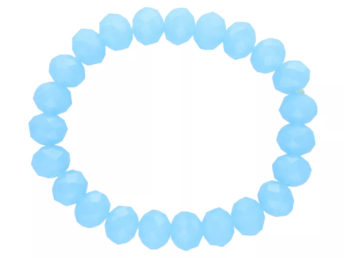 R1P52 BRANSOLETKA KRYSZTAŁKI 10 mm NA GUMCE