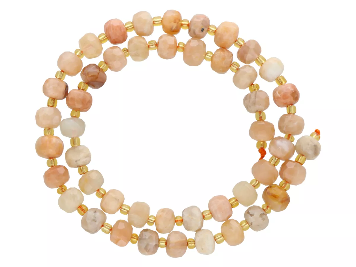 K7M59 KAMIEŃ SŁONECZNY OPONKI FASETOWANE 7,5/6 mm - 1 SZNUR