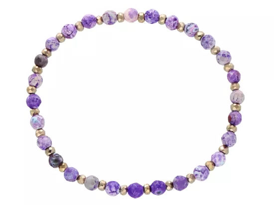 R5B10 BRANSOLETKA AGAT I HEMATYT