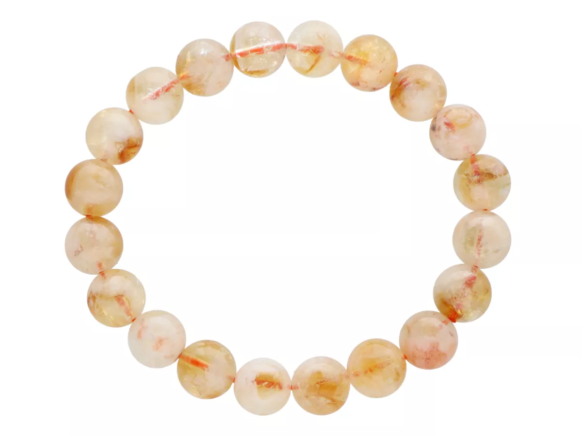 R4H45 BRANSOLETKA CYTRYN KULE 10 mm