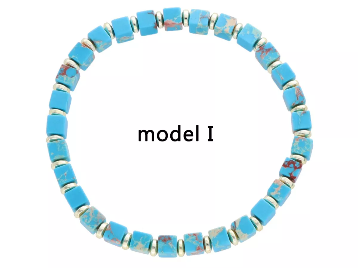 R4O87 BRANSOLETKA JASPIS CESARSKI I HEMATYT