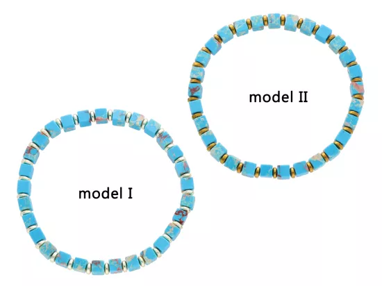 R4O87 BRANSOLETKA JASPIS CESARSKI I HEMATYT
