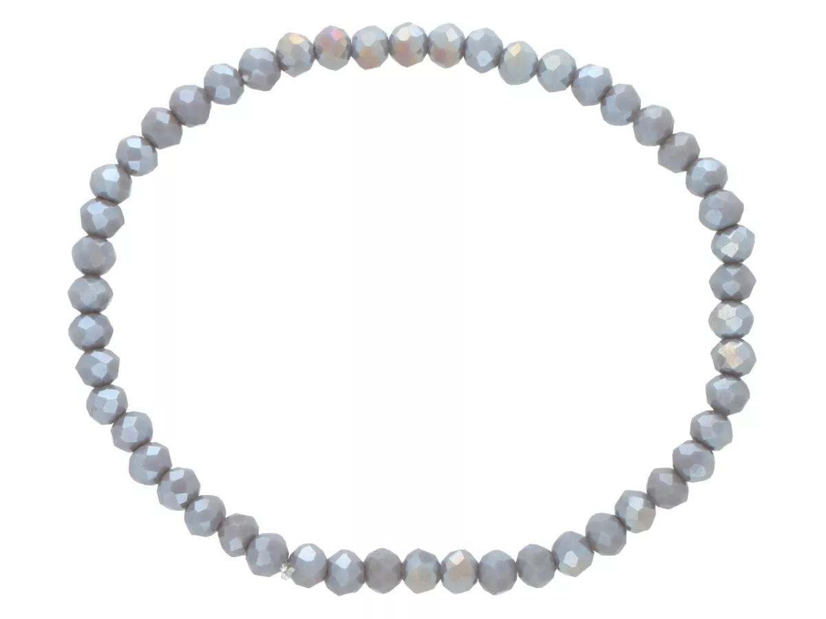 R4F80 BRANSOLETKA KRYSZTAŁKI 4 mm NA GUMCE