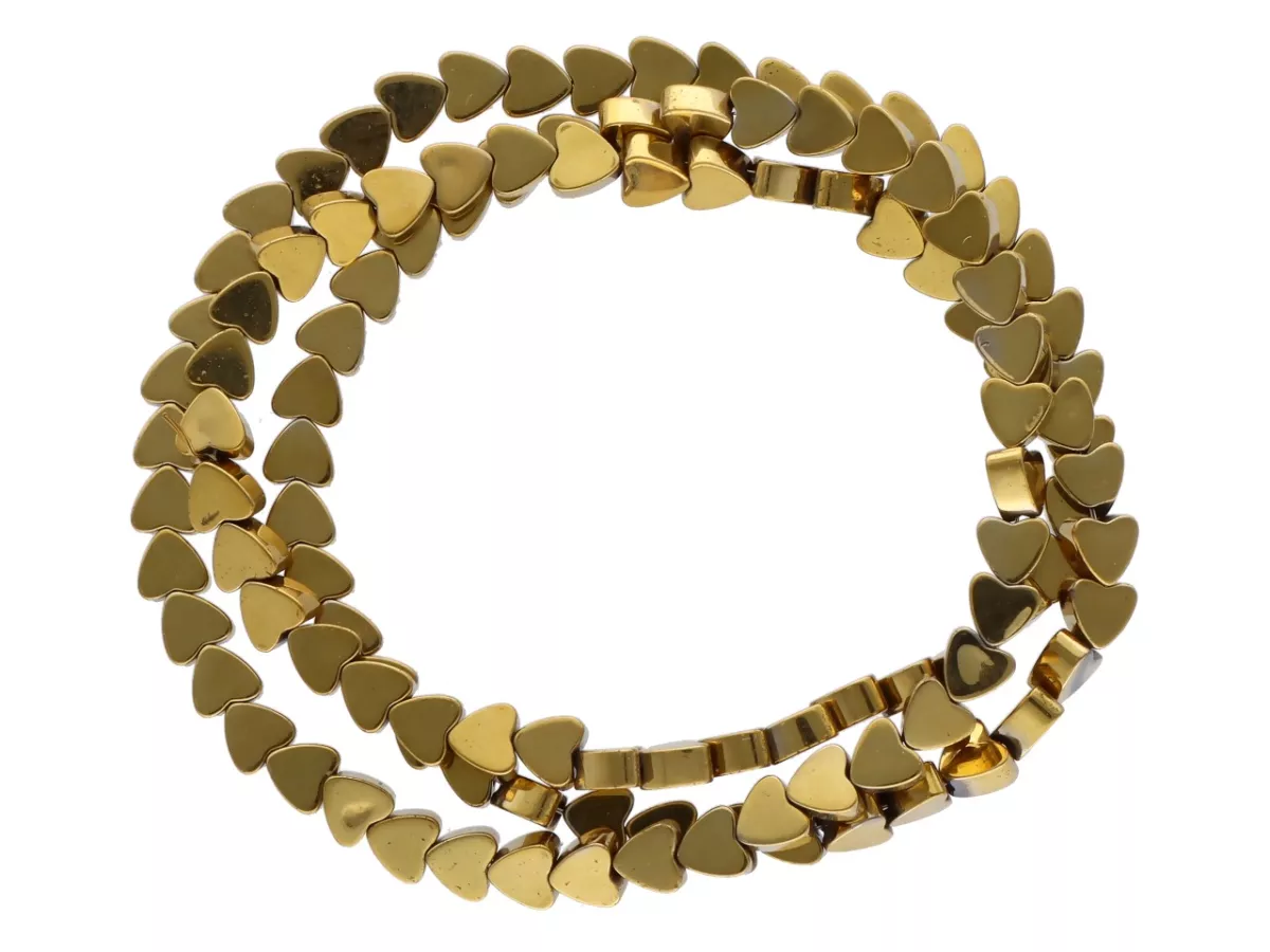 K6R58 HEMATYT SERDUSZKA 4/4 mm - 1 SZNUR