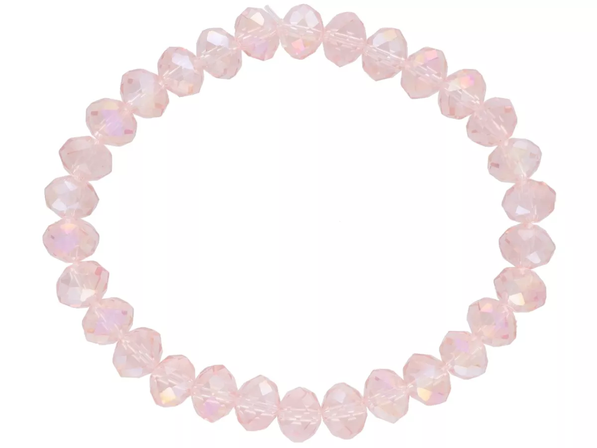 B1D60 BRANSOLETKA KRYSZTAŁKI 8 mm NA GUMCE