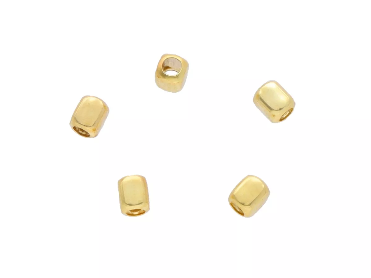 P3L12 PRZEKŁADKA OZDOBNA CUBO 3,5 mm SREBRO 925 POZŁAC. - 5 SZTUK